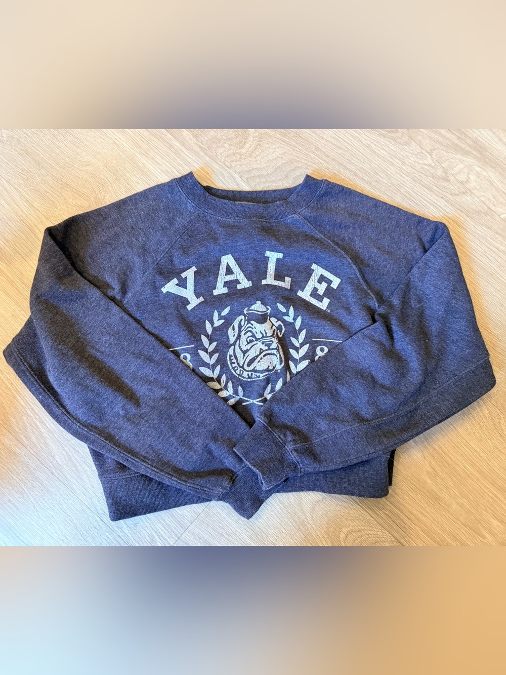 Unlisted Navy Crewneck Sweatshirt with Light Blue Yale Graphic